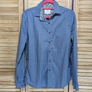 Craft + Flow Shirt Long Sleeve Button-Up Blue Size Small